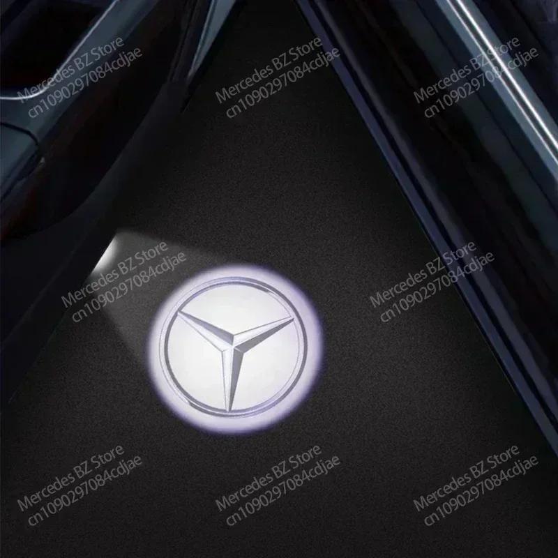 2/4P Car Door Lamp Projector Welcome Step Up Puddle Light For Mercedes Benz W166 GLE C167 B E A C Class W205 W176 W213 GLC X253 vvv1