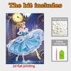 Disney Cinderella Pearl Art Painting Home Wall Decor Cinderella Princess Art Crafts Handmade DIY Adult/Beginner Gift Creative Home Decor Frameless