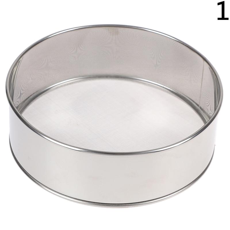 Практичные три типа сито для муки из нержавеющей стали, круглое сито для выпечки, сито для сахарного порошка