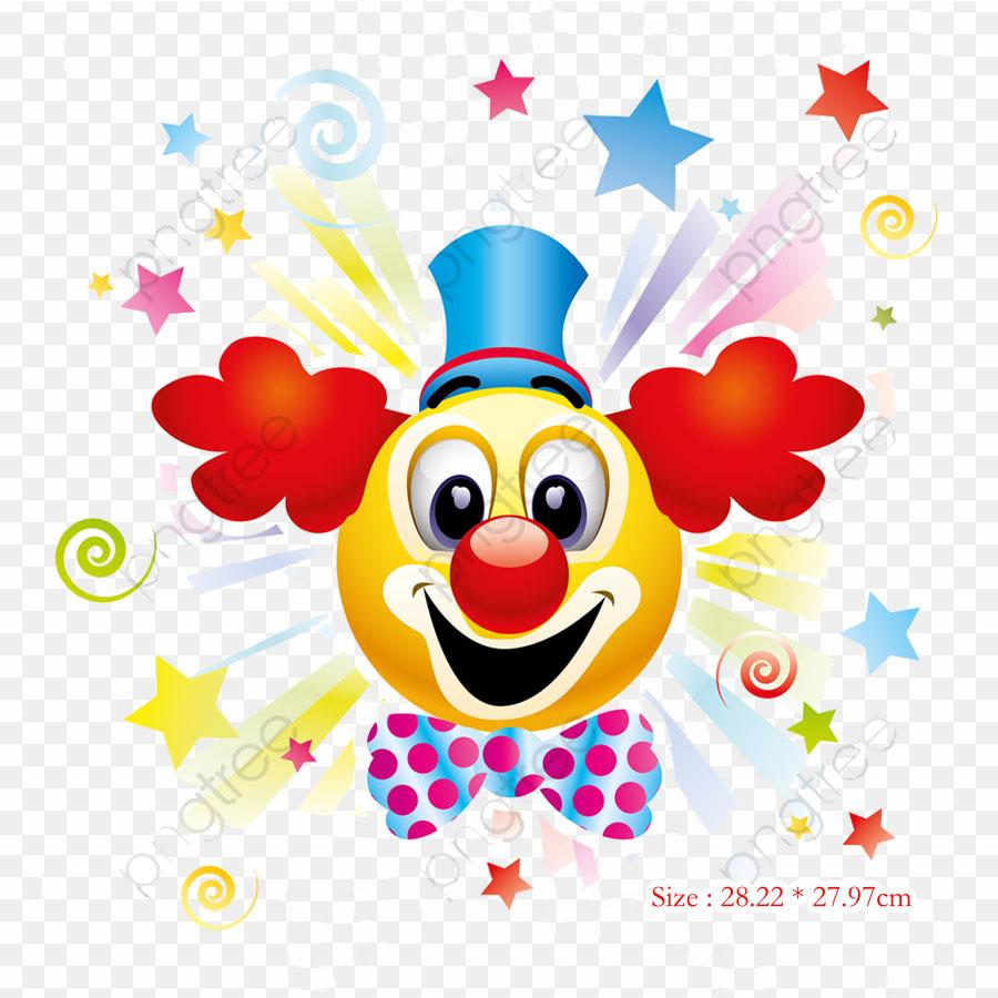 Cartoon Circus Clown Iron On Heat Transfer Printing Vinyl Patches Sticker for Clothes DIY Appliques Washable Patches