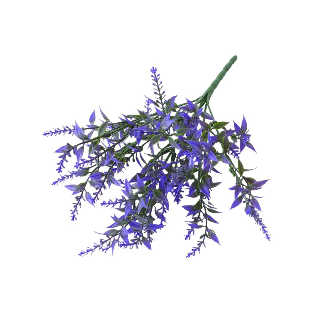 12 пучков искусственных цветов лаванды, растения с 7 гибкими стеблями, 14-дюймовые устойчивые к ультрафиолетовому излучению искусственные уличные пластиковые растения