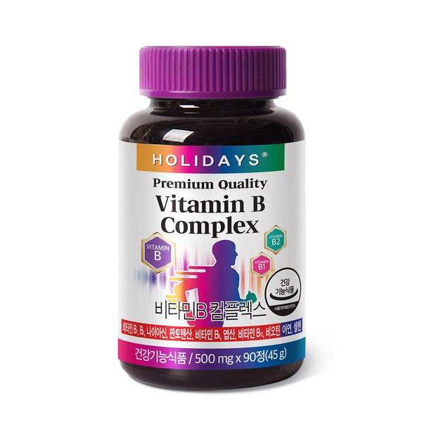 Holidays Vitamin B Complex, 90 Tablets, 1 Unit, Korean Essential Health Food
