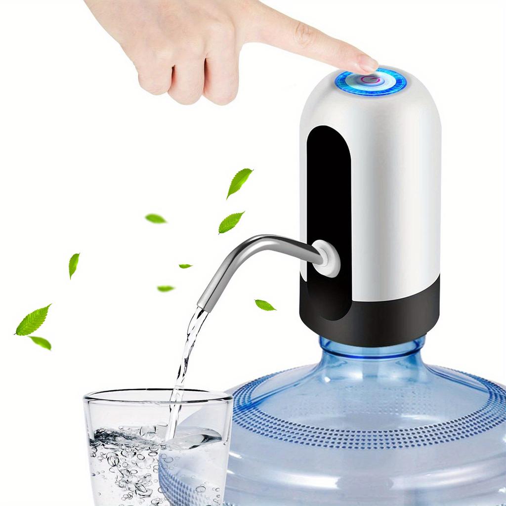 1pc Water Bottle Pump, Electric Water Bottle Pump, USB Rechargeable Automatic Drinking Water Pump For Universal 3-5 Gallon Bottles