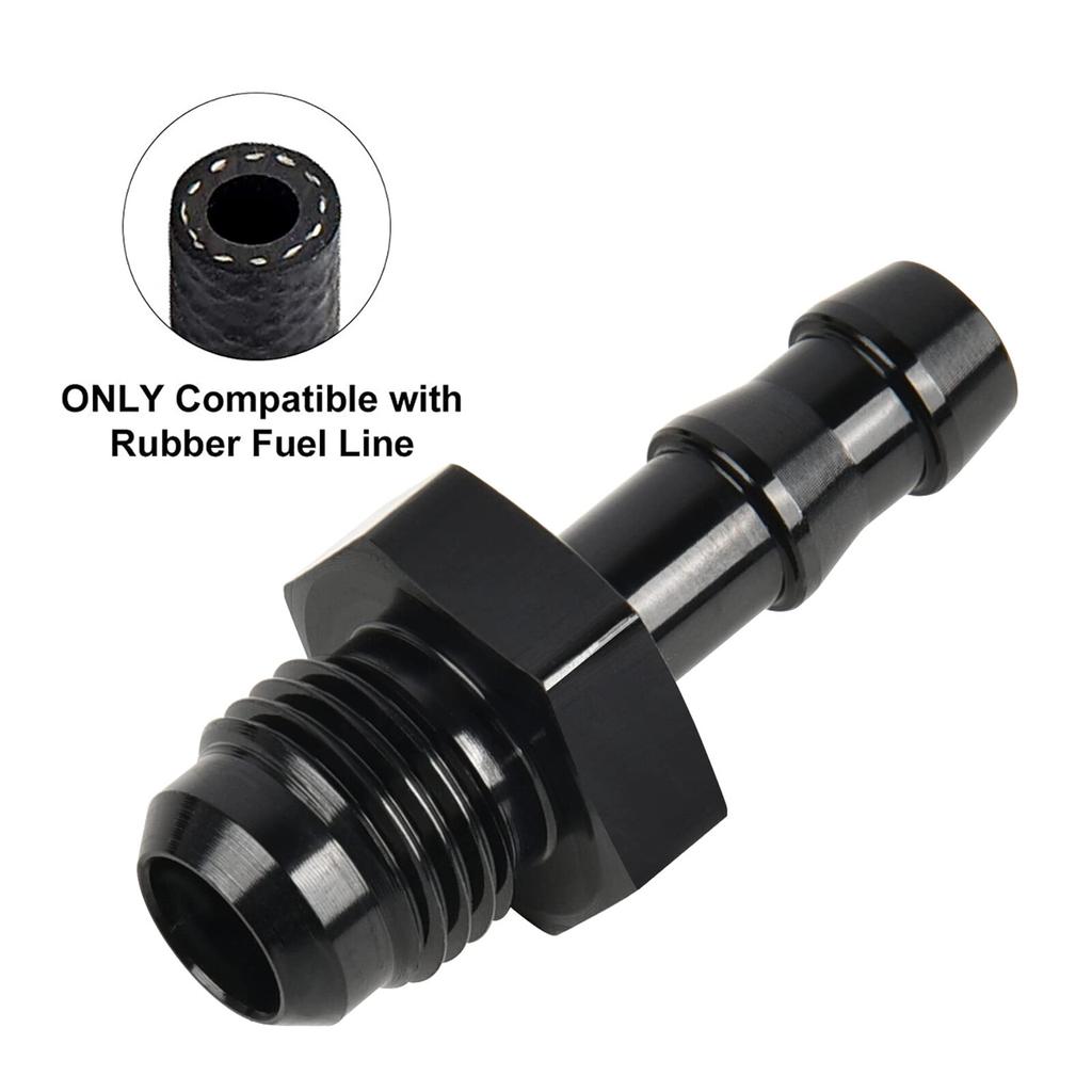 AN6 Male Straight Flare to 5/16" Push On Barb Adapter Aluminum Oil Hose Fittings