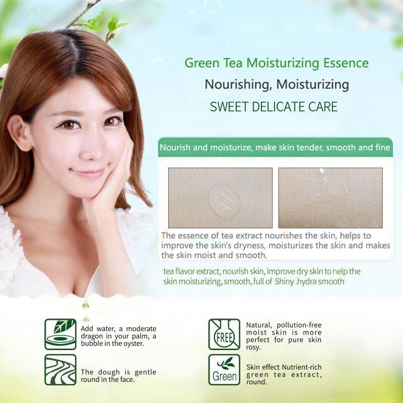 Увлажняющая эссенция с зеленым чаем, сужающая поры, сыворотка для лица, отбеливающий крем, уход за лицом, увлажняющий, питающий, против старения, против морщин