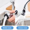 Multifunctional Rotating Splash Proof Filter Extender Faucet Aerator 2 Water Outlet Modes Swivel for Bathroom Kitchen