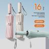 16-Rib Automatic Folding Morandi Color Umbrella with UV Protection