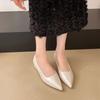 Fashion Inner Heightened Single Shoes Women's Summer New Pointed Toe Patent Leather Cover Foot Soft Sole Non-slip Flat Shoes
