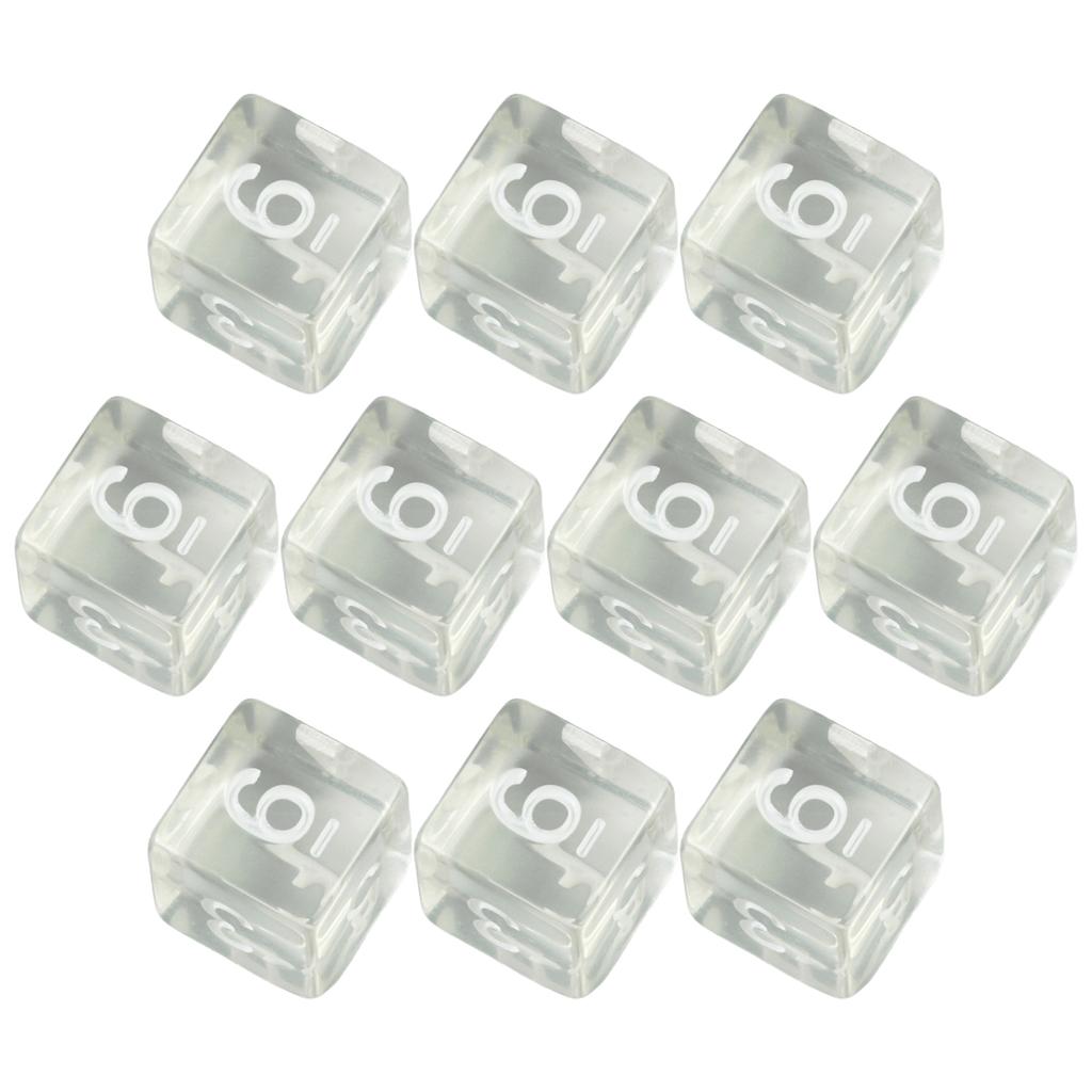 10 шт. D6 Кубики Многогранные Цифровые 1-6 Кубиков для Вечеринки Клуба Развлечений Настольная Игра