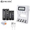 PALO AA 1.2v Rechargeable Batteries + AAA Rechargeable Battery for Toys + 1.2V Battery Charger for 1.2V Ni-MH AA AAA Battery