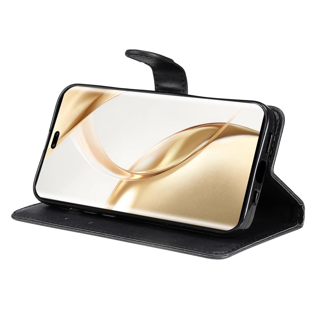 Чехол-кошелек с подставкой и ремешком для Honor 200 Pro 5G, однотонный кожаный чехол для мобильного телефона