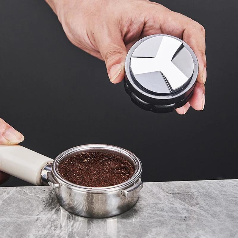 Coffee Tamper 51/53/58mm Coffee Distributor Adjustable Leveler Espresso Distributor Coffee Powder Hammer Barista Accessories