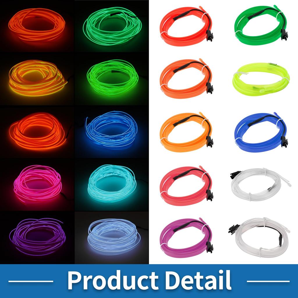 Кабель EL ABSOPRO 1 м Светодиодные светящиеся гирлянды, световая лента для подсветки салона автомобиля