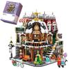 2506Pcs City Street View Mini Architecture Christmas Cafe House Building Blocks Friends Shop Figures Bricks Toys for Kids Gifts