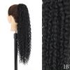 XINRAN Long Curly Clip In Ponytail Hair Extensions Natural Synthetic Blonde Drawstring Pony Tail Hairpieces for Afro Women