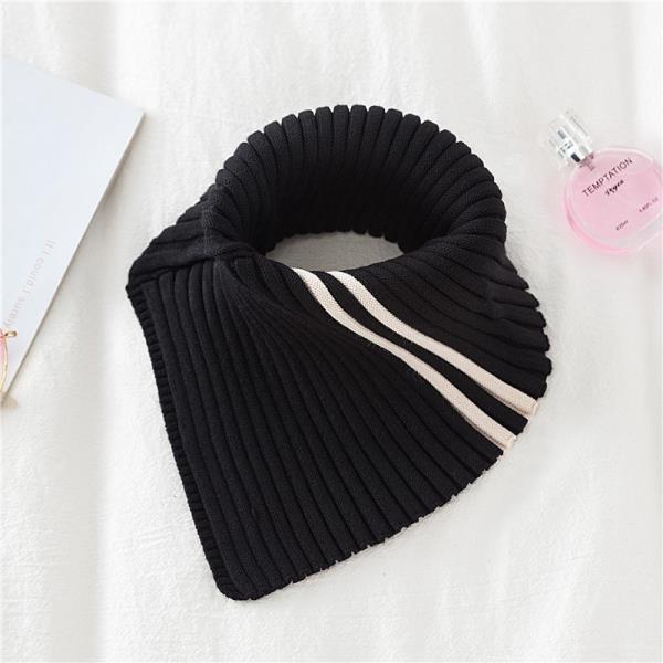 Hooded Scarf for Women In Winter Fashionable and Versatile Warm and Elastic Knitted Fake Neck Cover