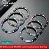 Ceramic Bezel Outer Ring for Seiko Watch SKX007 Inclined Ring Mouth 5-55 Bezel 38x30.7mm Digital Scale Ring Watch Accessories