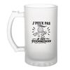 Chope À Bière - PLANETEE - J’peux Pas Je Suis Psychomotricien - Givré - Verre Trempé - 470 Ml