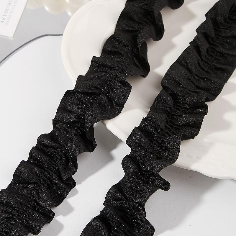 Bilateral Curly Edge Ruffled Lace Ribbon for DIY Hair Accessories, Clothing, Curtains, and Packaging