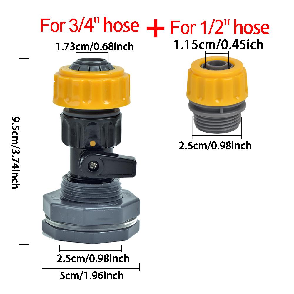 Дренажные соединения аквариума, комплект фитингов для переборки дождевой бочки 3/4 дюйма, фитинги для водопроводных труб 1/2 3/4 дюйма, ремонтное соединение труб