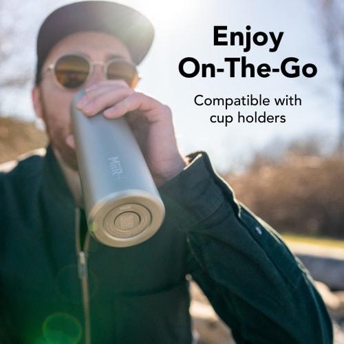 MiiR, Climate+ Vacuum Insulated Wide Mouth Bottle, Carbon Offset, No Plastic Lid, Black, 20 oz