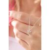Women's 925 Sterling Silver Chain White Zircon Stone Minimal Dragonfly Necklace