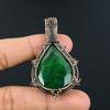 Emerald Pendant, 999 Copper Wire Wrapped Pendant Gemstone Jewelry, Handmade Pendant Amazing Jewelry, Gift For Her