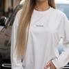 Женская футболка с круглым вырезом и длинным рукавом Свободный крой Минималистичный Принт с буквами Повседневный Базовый Топ