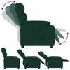 Electric Recliner Chair Dark Green Velvet