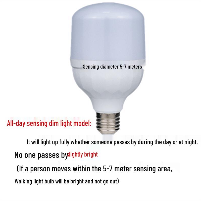 Умный радарный датчик Светодиодная лампа высокой яркости для коридоров, лестничных клеток и гаражей