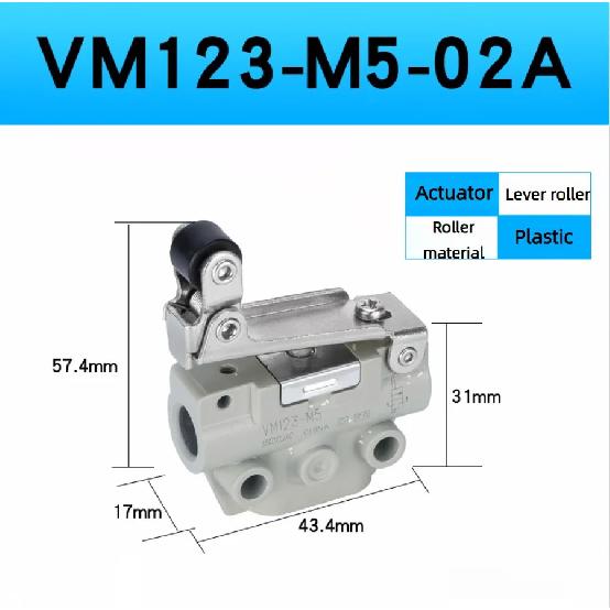 Pneumatic switch Two-Position Three Way Mechanical Valve Roller Hand-operated valves VM131-01-01A