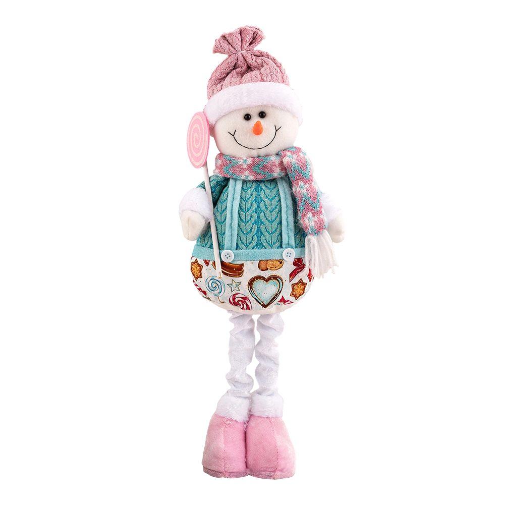 Snowman Elk Old Man Pink Telescopic Doll Children Xmas Gift Christmas Tree Decoration Home Wedding Party Supplies Plush Ornament