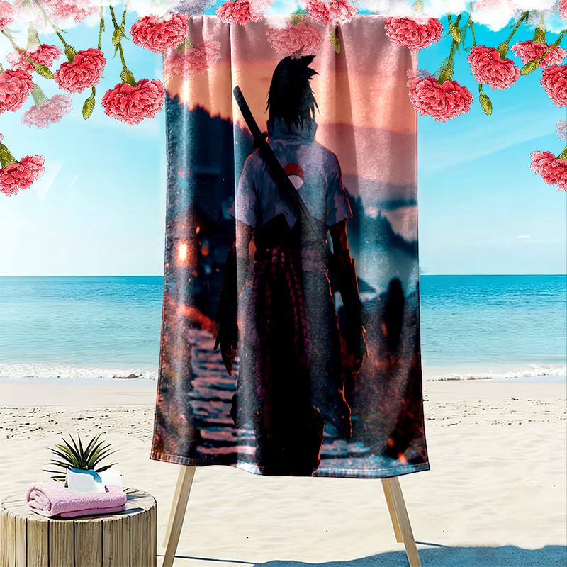 naruto Beach Towel, Lightweight Beach Towel, Tropical Style, Ideal Holiday Gift For Family