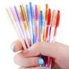 50Pcs Silicone Eyelash Brushes Makeup Tools Eyelash Makeup Brush Spoolers Eyebrow Comb  Girl