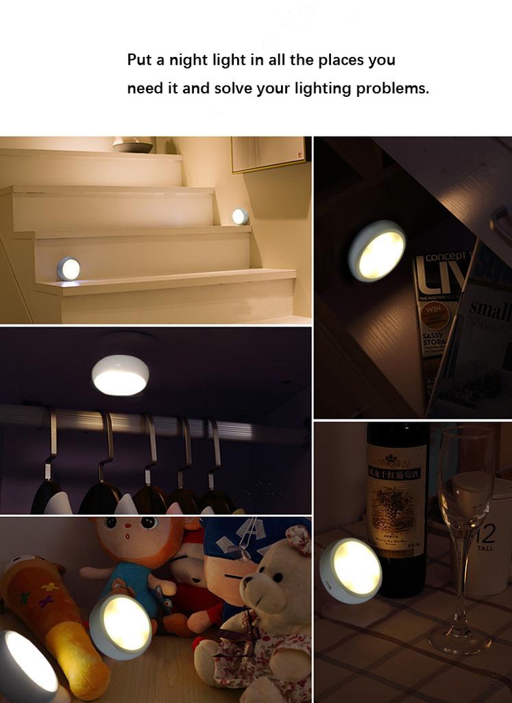 RGB LED Under Cabinet Lamp Puck Light 6 Pack with Remote Control Brightness Adjustable Dimmable Timing Supported 16 Colors Automatic Changing/ Flash