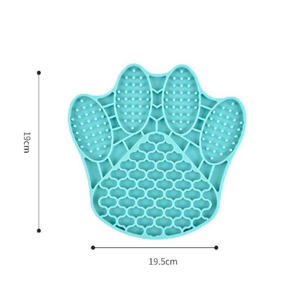 Силиконовый коврик-миска для кошек и собак, Синяя медвежья тропа, для влажного и сухого корма