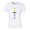 Nine Planets of the Universe Solar System Printed Men's Short-Sleeved Summer Breathable Quick-Drying Casual Loose Oversized Top