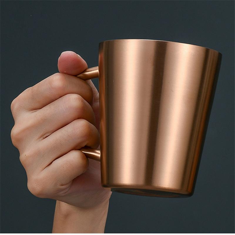 Корейская двухслойная пивная кружка из нержавеющей стали для чая, изолированная, противоожоговая кофейная кружка с ручкой, стакан для кухни, посуда для питья