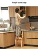 Solid Wood Folding Ladder Chair: Dual-Use Indoor Step Stool and Multifunctional Staircase.