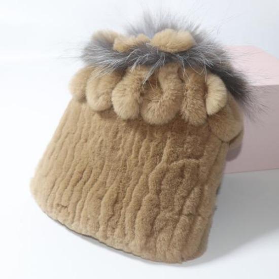 Горячая Распродажа Россия Зима Качество Натуральная Меховая Шапка Натуральная Теплая Шапка из Меха Кролика Рекс Леди Теплая Вязаная Подлинная Шапка из Меха Кролика Рекс