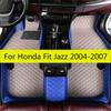 Ковры автомобильные коврики для Honda Fit Jazz 2007 2006 2005 2004 автомобильные внутренние защитные водонепроницаемые кожаные коврики сменные транспортные средства