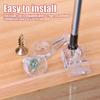100Pcs Clear Glass Fixing Clip Kit with Screws Hanging Hardware Tools  for Fixing Glass