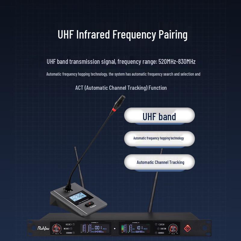 Runpu RP-SU28D Wireless UHF Gooseneck Conference Microphone System (CN version)