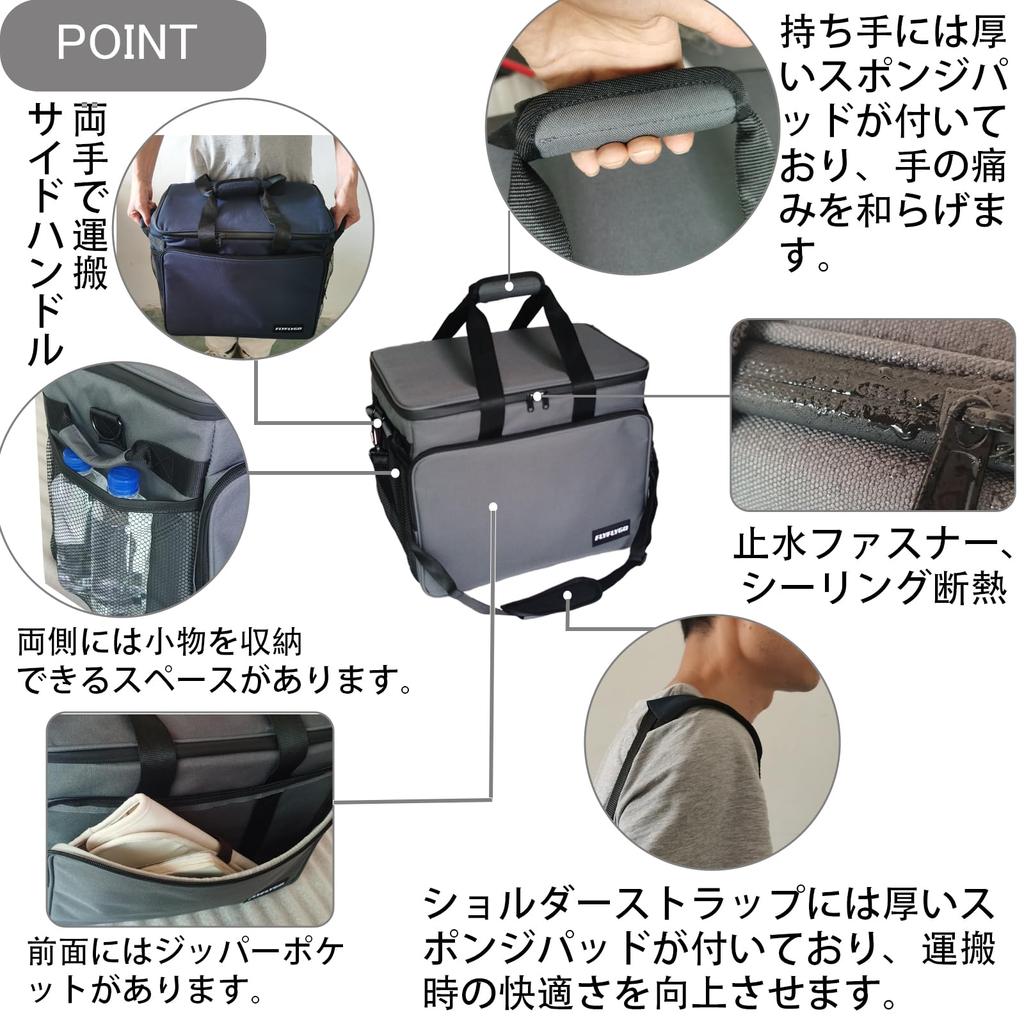 FLYFLYGO Холодильник Холодильник Большой Холодоизоляция Сверхтолстый Мягкий Мягкий Складной Ящик, Сумка, Емкость, 37L, Сумка, Изоляция, Холод/Теплоизоляция, Тип,