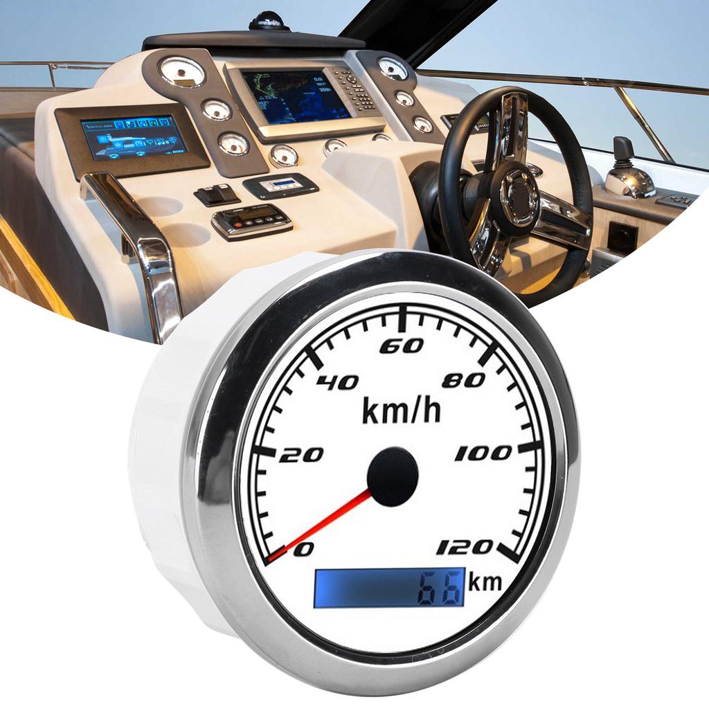 GPS Спидометр Стрелочный Одометр 0‑120КМ ЦельсийH 0‑ КМ IP67 9‑32В DC для Автомобиля Грузовика Лодок