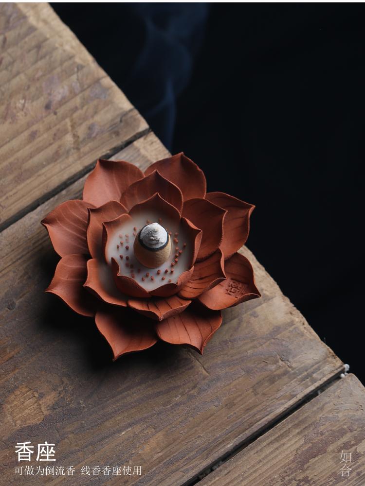 Нематериальное культурное наследие, чистое ручная работа, подставка для благовоний в виде цветка красного цвета, курильница, керамические цветочные украшения