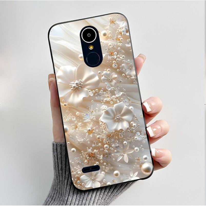 Чехол для LG K8 2017/LG K8 2018/LG K9 2018 Мягкий Силиконовый Черный Корпус для LG K10 2016/LG K10 2017 Чехол Милый Цветочный Мультяшный Чехол