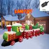 Outdoor Christmas Decorations Santa Claus Vehicle LED Lights Inflatable Model Toys Holiday Gift Props Indoor Party Xmas Decor