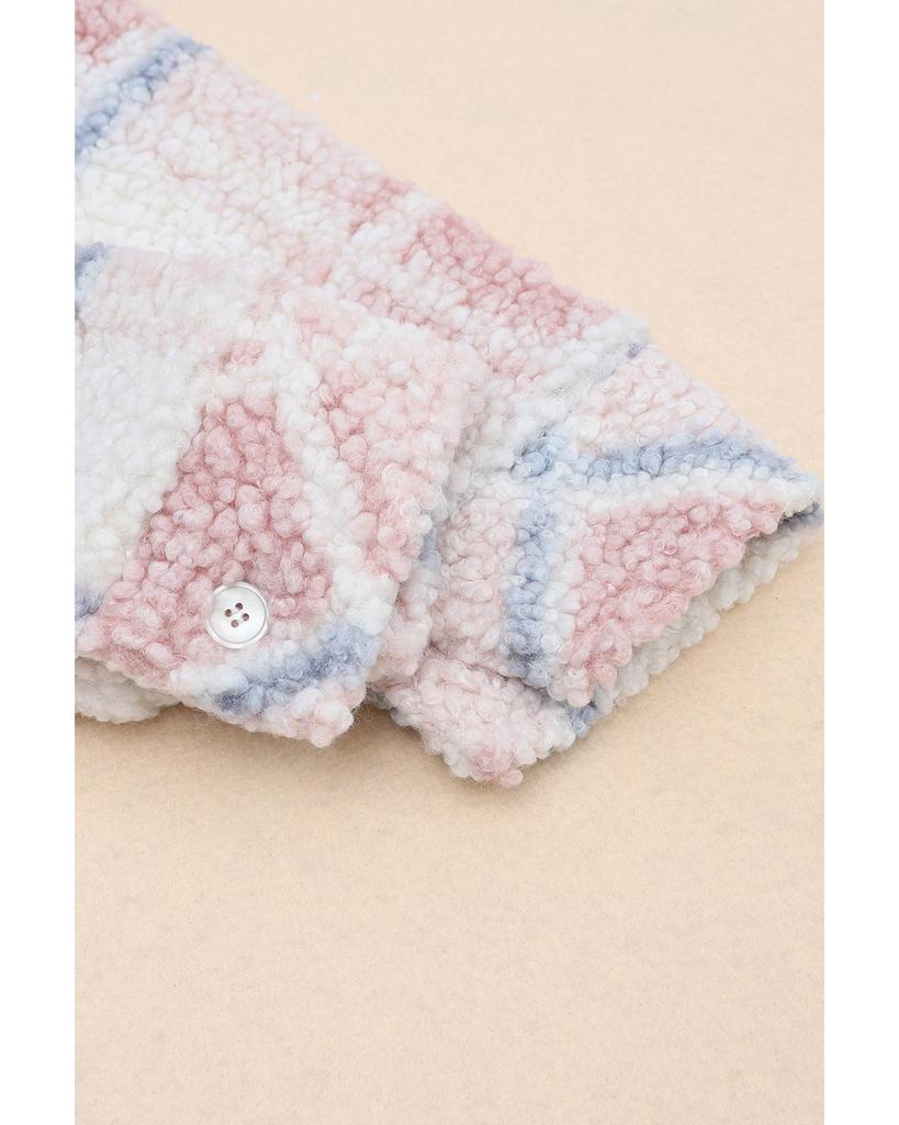 Azura Exchange Уютная шуба из шерпы с клетчатым принтом