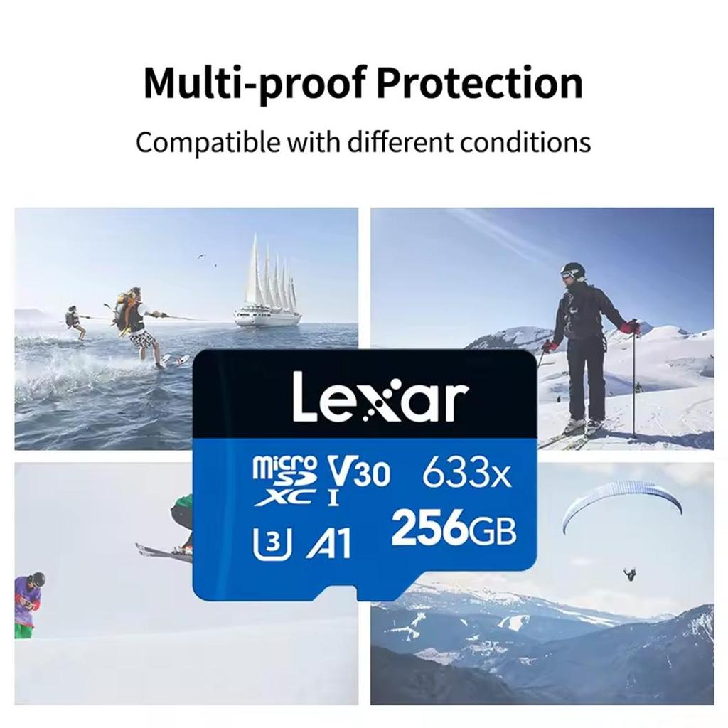 Lexar Карта памяти micro SD TF 128 ГБ 663X Класс 10 A1 До 100 МБ/с чтение 256 ГБ 32 ГБ 64 ГБ 512 ГБ SDXC SDHC V10 U1 V20 A2 Оригинальная флеш-карта Micro SD